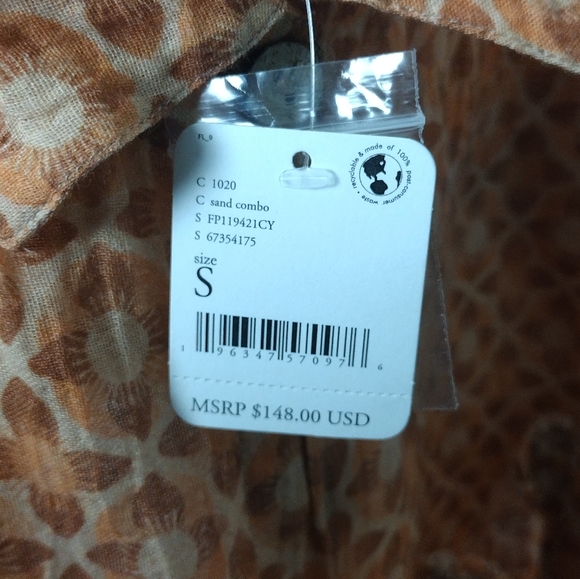 NWT  Intimately Free People Linen Daydreamer Set / Sand Combo - Picture 10 of 10